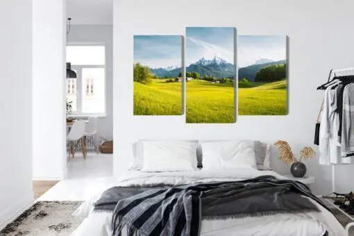 Mehrteiliges Bild Berglandschaft In Den Alpen