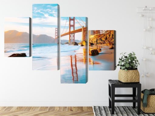 Mehrteiliges Bild Die Golden Gate Bridge In San Francisco