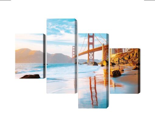 Mehrteiliges Bild Die Golden Gate Bridge In San Francisco