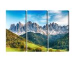 Mehrteiliges Bild Dolomiten-Gebirge In Italien