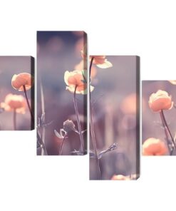 Mehrteiliges Bild Frühlingsblumen 3D