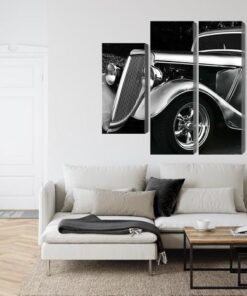 Mehrteiliges Bild Hot-Rod-Auto Im Vintage-Stil