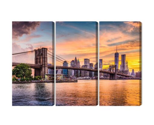 Mehrteiliges Bild Panorama-Landschaft Von New York City