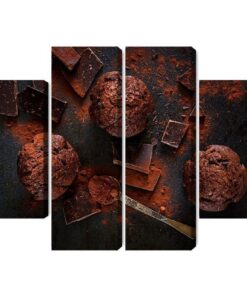 Mehrteiliges Bild Schokoladenmuffins