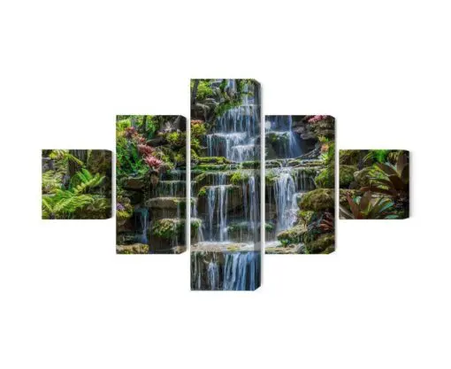 Mehrteiliges Bild Thailändischer Wasserfall