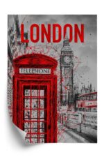 Poster Britische Telefonzelle Und Big Ben