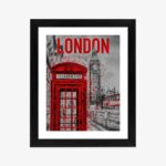 Poster Britische Telefonzelle Und Big Ben