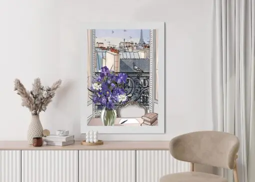 Poster Dächer Von Paris - Zeichnung
