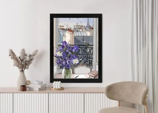 Poster Dächer Von Paris - Zeichnung