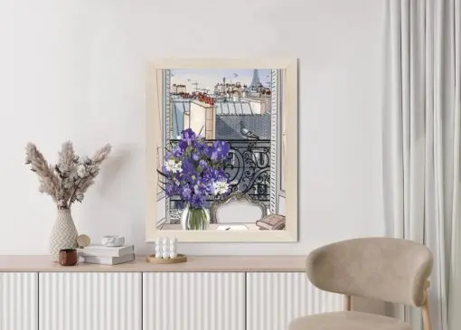Poster Dächer Von Paris - Zeichnung