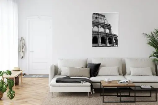 Poster Das Römische Kolosseum In Schwarzweiß