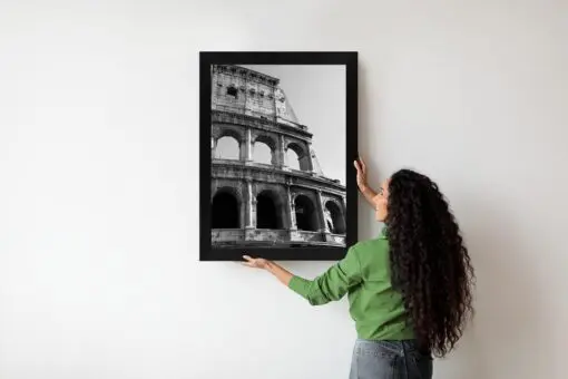 Poster Das Römische Kolosseum In Schwarzweiß