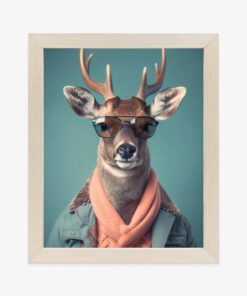 Poster Ein Hirsch Im Modischen Outfit