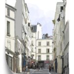 Poster Eine Straße In Montmartre In Paris