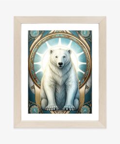 Poster Fantasy-Illustration Mit Einem Eisbären
