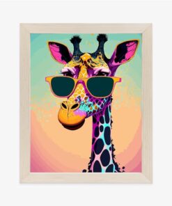 Poster Giraffe Mit Sonnenbrille