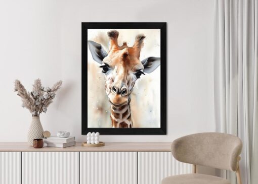 Poster Junge Giraffe Mit Süßem Aussehen