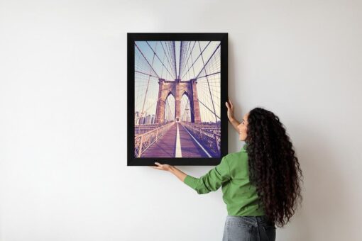 Poster Nyc Brooklyn Bridge Im Retro-Stil