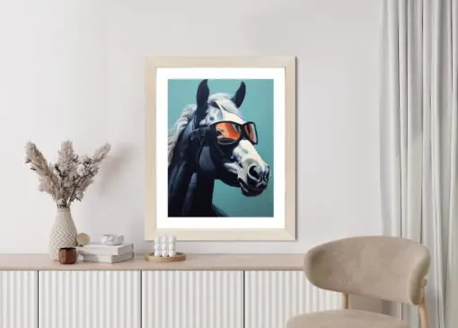Poster Pferd Mit Brille