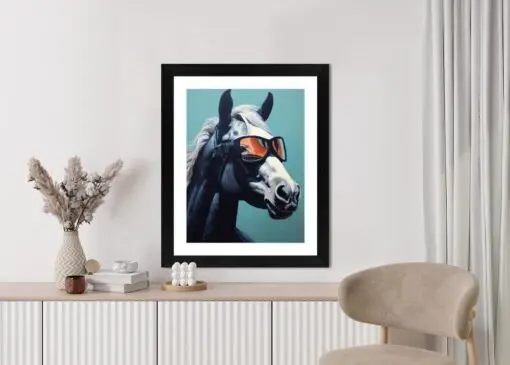 Poster Pferd Mit Brille