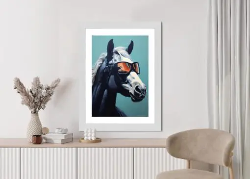 Poster Pferd Mit Brille