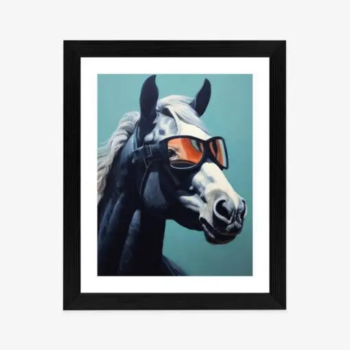 Poster Pferd Mit Brille