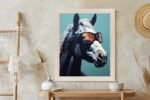 Poster Pferd Mit Brille