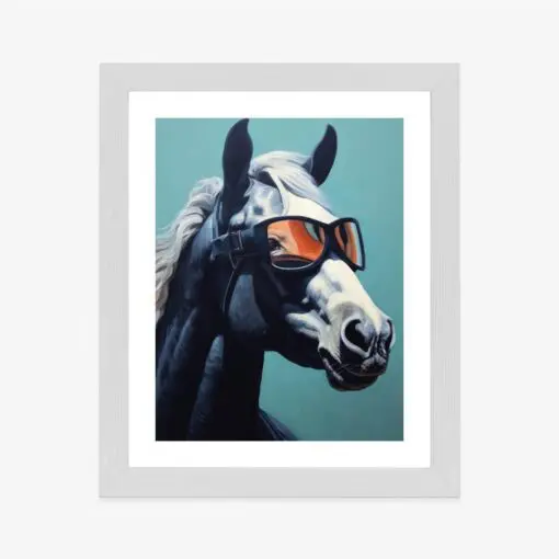 Poster Pferd Mit Brille