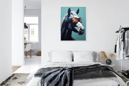 Poster Pferd Mit Brille