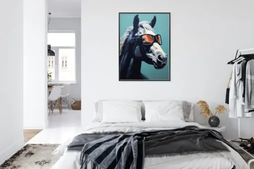 Poster Pferd Mit Brille