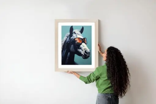 Poster Pferd Mit Brille