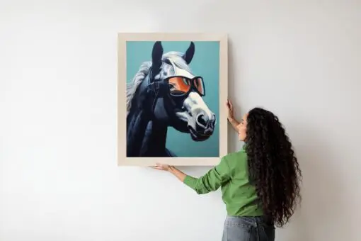 Poster Pferd Mit Brille