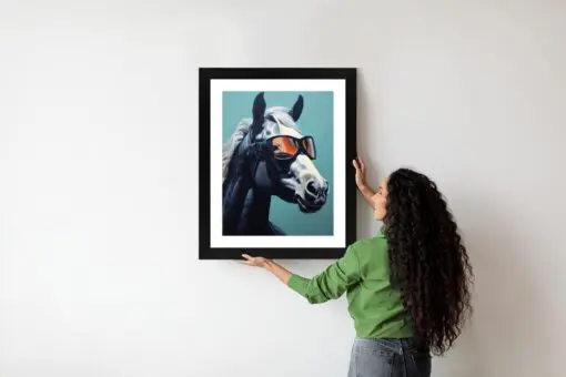 Poster Pferd Mit Brille
