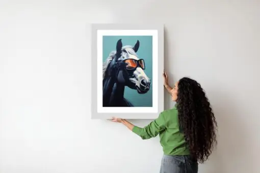 Poster Pferd Mit Brille