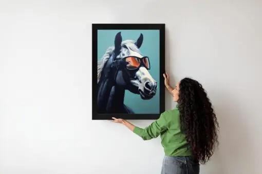 Poster Pferd Mit Brille
