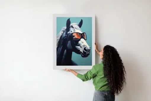 Poster Pferd Mit Brille