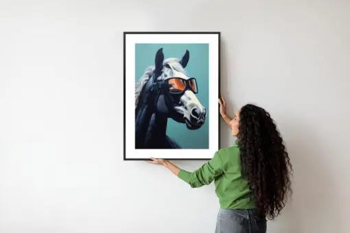 Poster Pferd Mit Brille