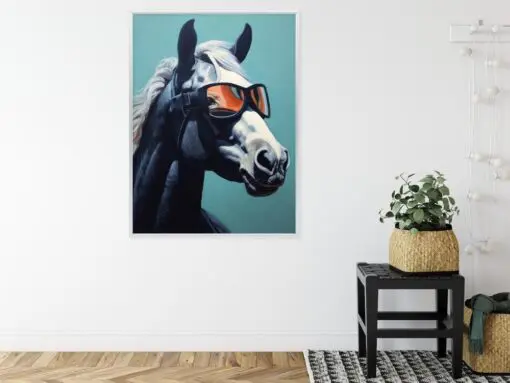 Poster Pferd Mit Brille