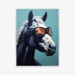 Poster Pferd Mit Brille