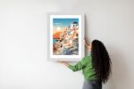 Poster Sonnenuntergang Über Dem Malerischen Santorini
