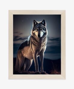 Poster Wolf Auf Dem Felsenberg