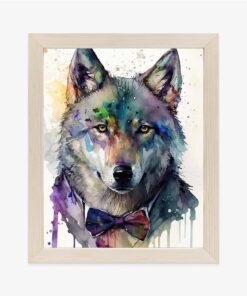 Poster Wolf Mit Fliege