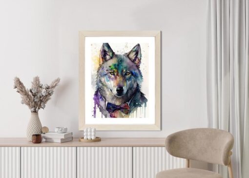 Poster Wolf Mit Fliege