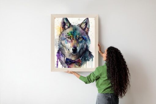 Poster Wolf Mit Fliege